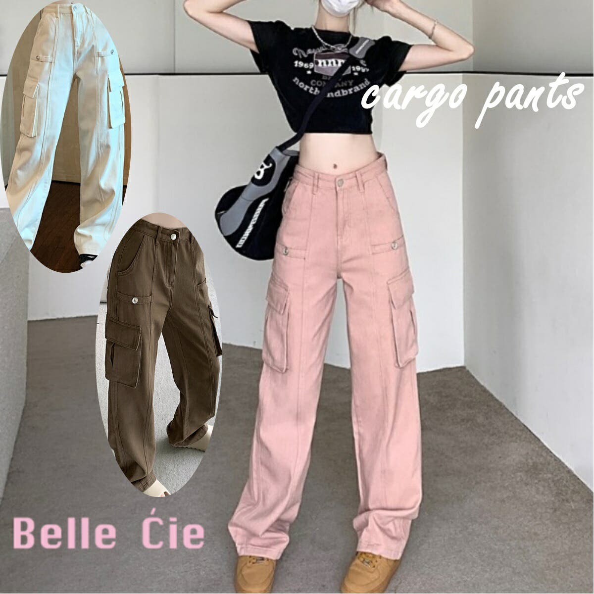 23ss Ameri VINTAGE ミリタリー カーゴ パンツ ピンク 系 M