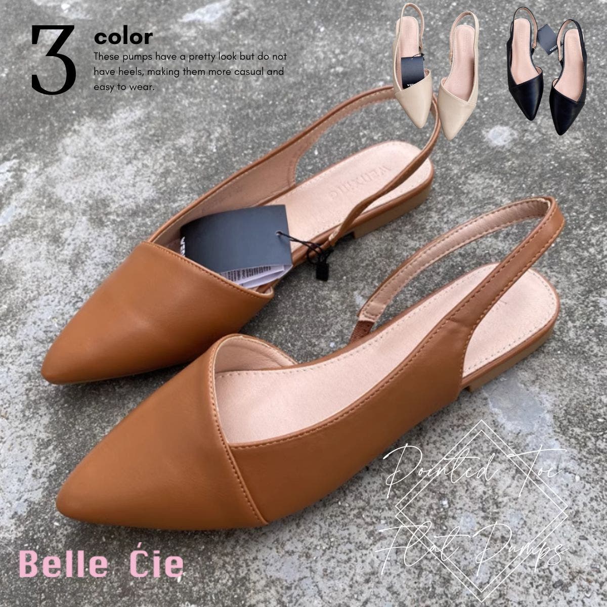 パンプス フラット ヒールなし[品番：AMVW0000714]｜Belle Cie