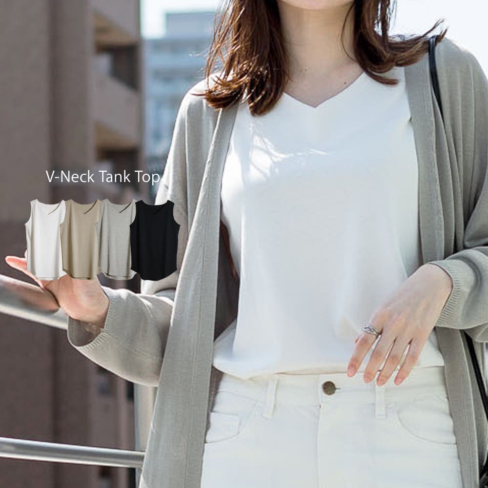 人気特価をすべて 大人のVネックタンクトップ[品番：ATOW0000323]｜atONE（アット トップス