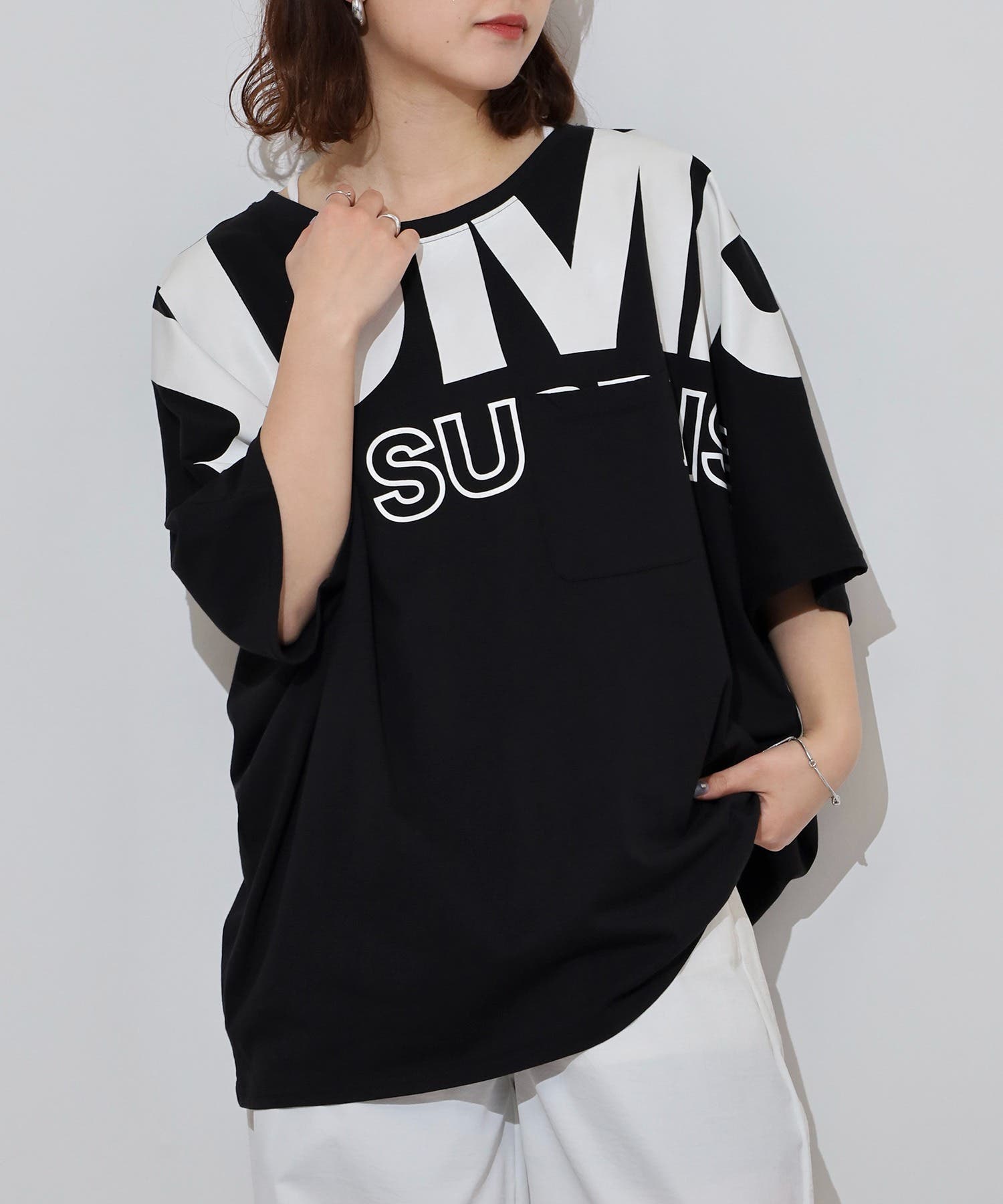 リトルトゥース ロゴプリント Tシャツ M 黒 未使用