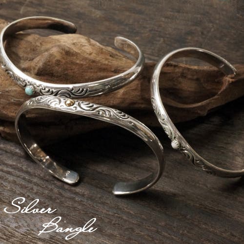 SILVER925 NATIVE WIDE BRACELET/シルバー/バングル