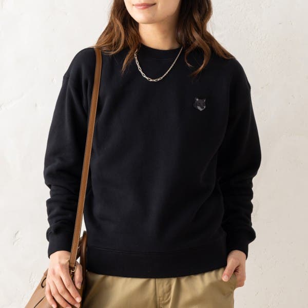 新品　メゾンキツネ スウェット トレーナー ブラック　レディース 楽天市場】MAISON KITSUNE メゾンキツネ トレーナー