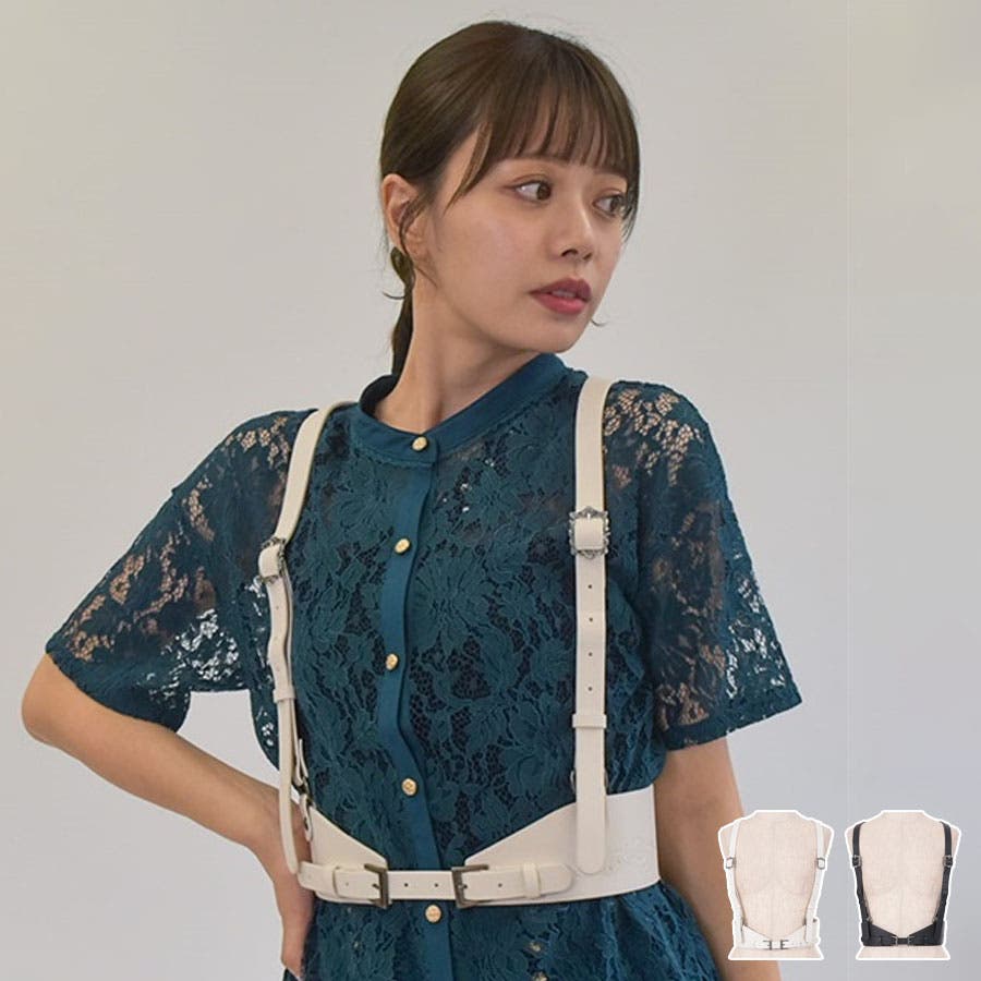 装飾バックルハーネスベルト[品番：IGAW0005201]｜axes femme
