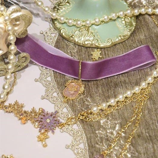 SWEETLIMEJUICE Navette クリスタル チョーカー SWEETLIMEJUICE Navette クリスタル チョーカー