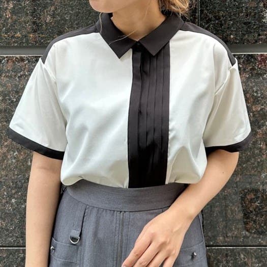 バックプリーツシャツ[品番：IGAW0003878]｜axes femme
