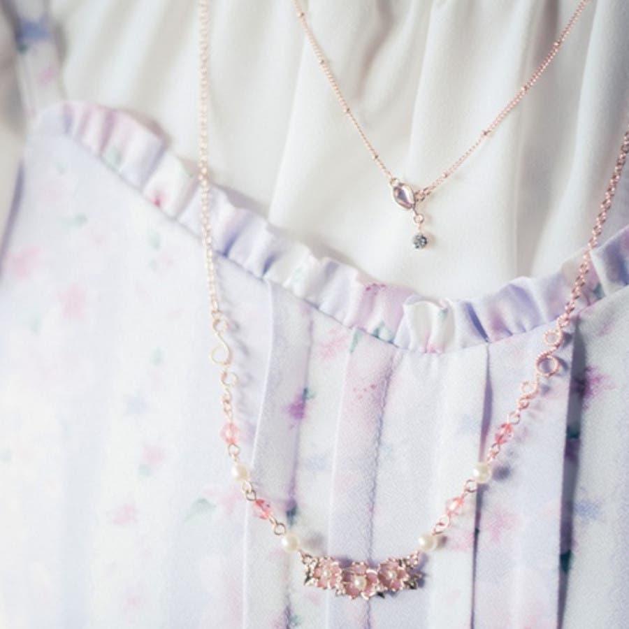 桜モチーフステンドネックレス[品番：IGAW0003325]｜axes femme