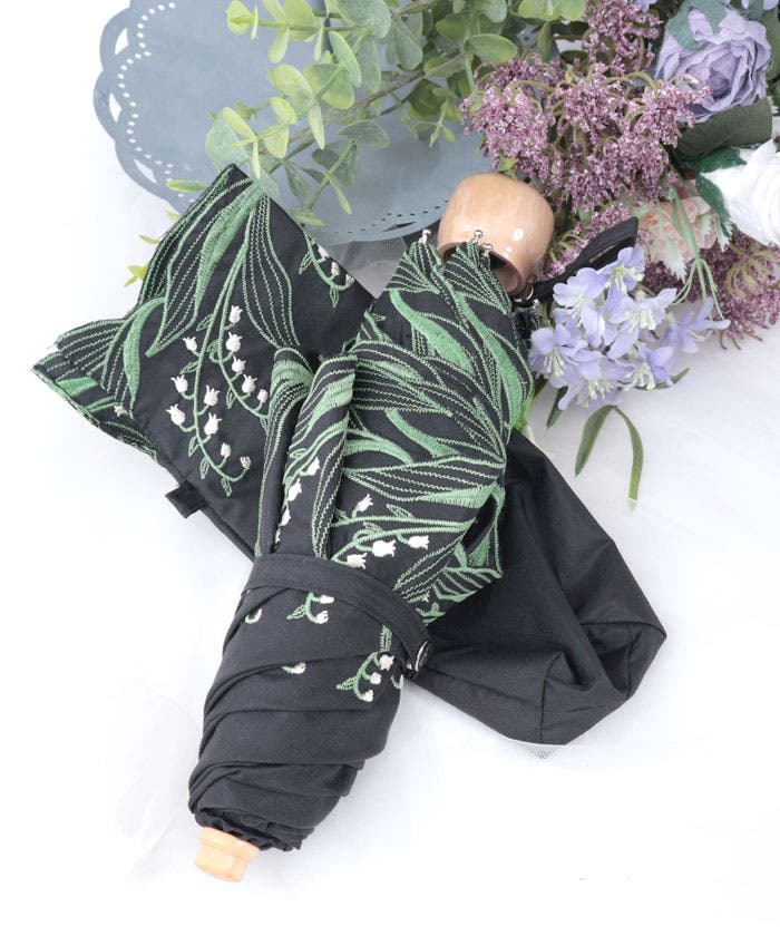 スズラン刺繍晴雨兼用折傘[品番：IGAW0006361]｜axes femme
