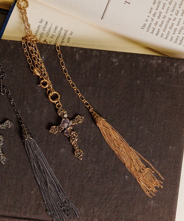 繊翳の薔薇十字マルチチェーン[品番：IGAW0006883]｜axes femme