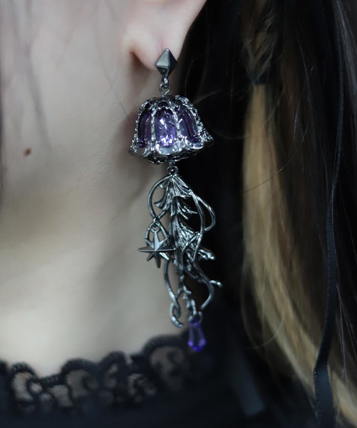 星夜の海月2wayピアス[品番：IGAW0007981]｜axes femme