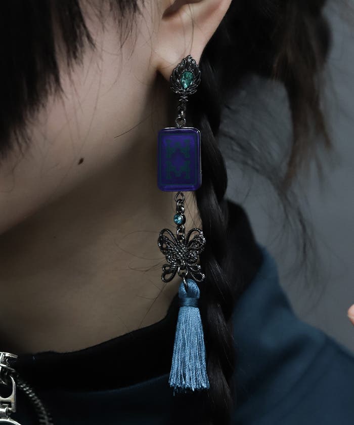 麻雀牌2wayピアス[品番：IGAW0006772]｜axes femme