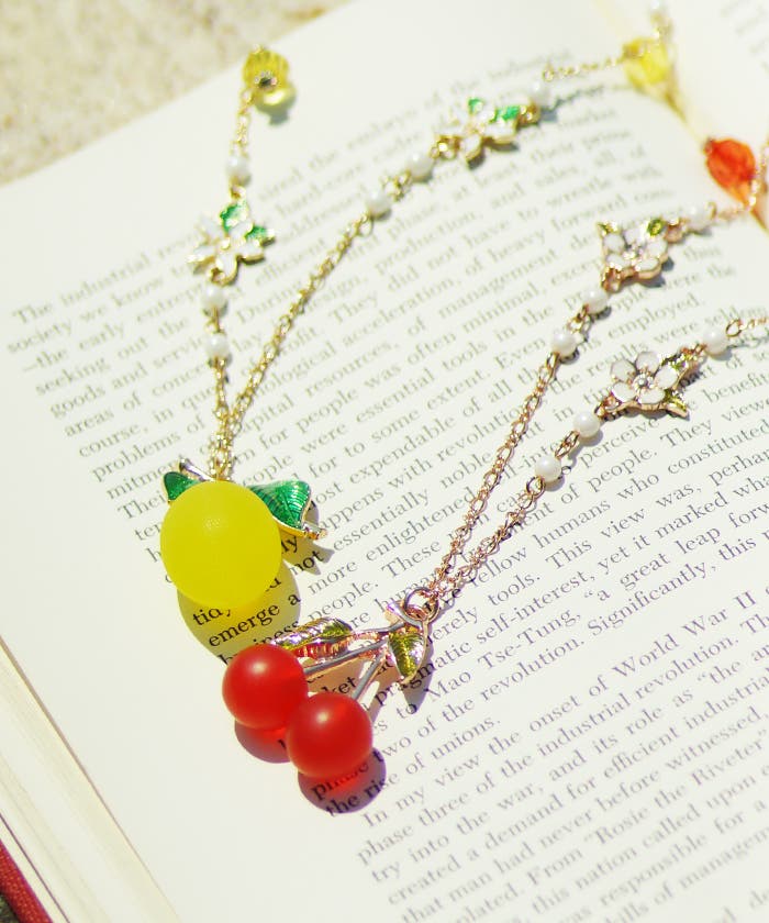 【美品】ピンクハウス フルーツモチーフ ネックレス＆イヤリングセット 楽天市場】Colorfulしずくかハートが揺れるピンク薔薇の