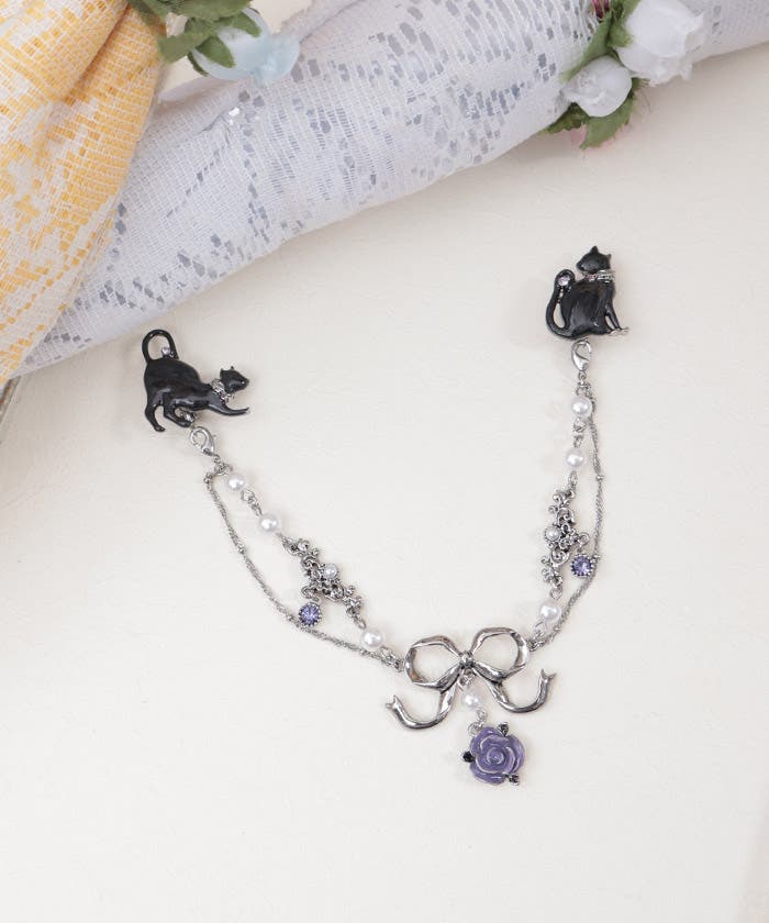 リボンキャット襟クリップ[品番：IGAW0006069]｜axes femme
