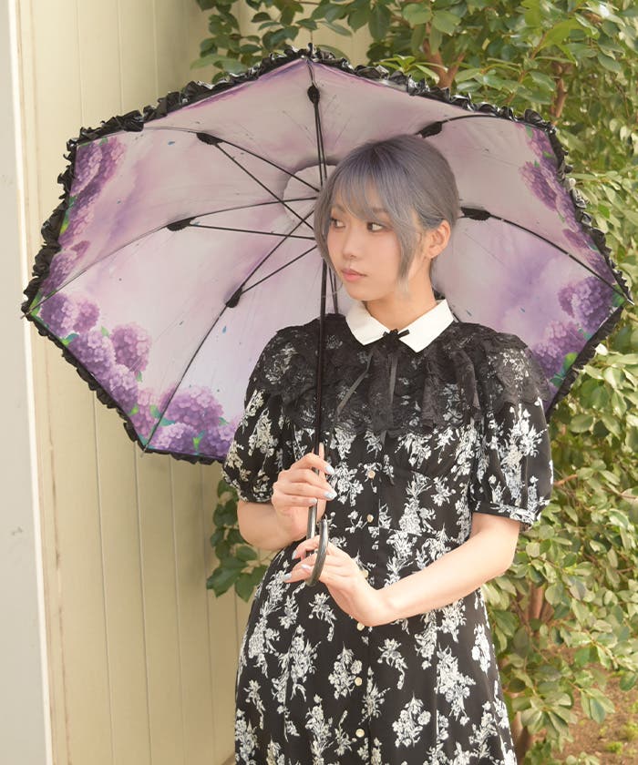 紫陽花柄晴雨兼用パゴダ傘[品番：IGAW0007666]｜axes femme