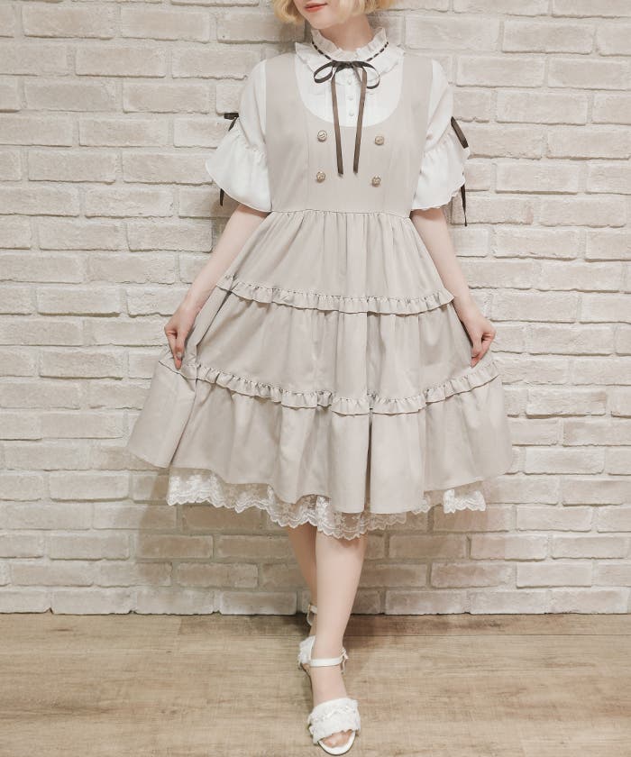 姫袖風ドッキングワンピース[品番：IGAW0008035]｜axes femme