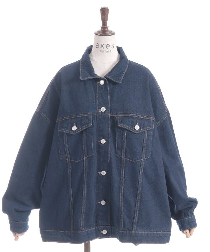 ビッグシルエットデニムジャケット[品番：IGAW0006173]｜axes femme
