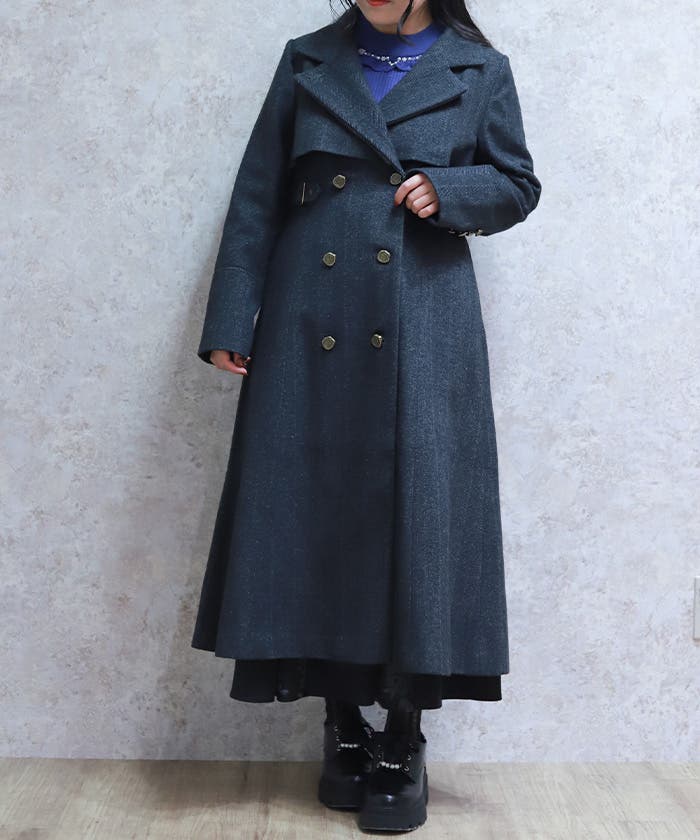 【希少】フォクシー ブティック ウール 毛100% ロングコート Aライン ウールライクロングコート[品番：MKSW0061315]｜RESEXXY（リゼクシー