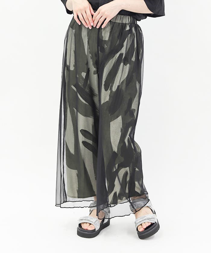 総柄シアー重ねパンツ[品番：IGAW0006633]｜axes femme