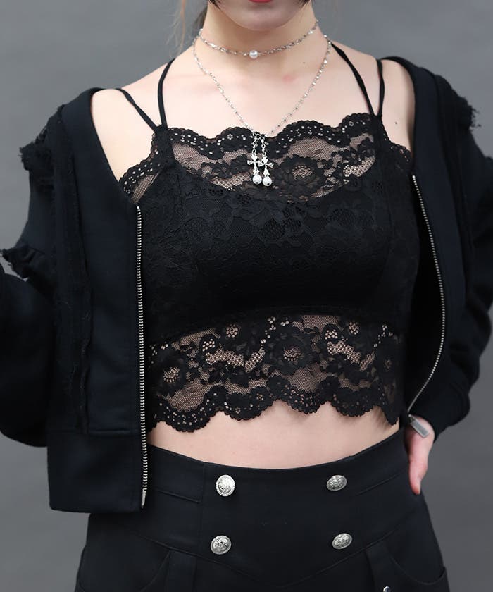 axes femme レディース ノースリーブインナートップス12点セット レース カップ付インナー[品番：IGAW0007634]｜axes femme（アクシーズ