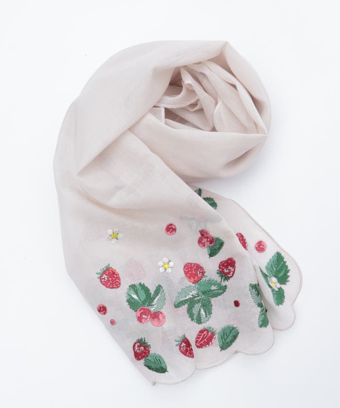 フルーツ刺繍ストール[品番：IGAW0006233]｜axes femme