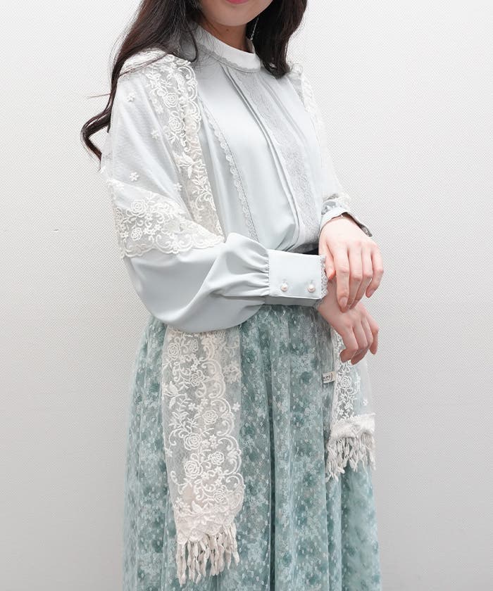 ローズフラワーレースストール[品番：IGAW0007636]｜axes femme