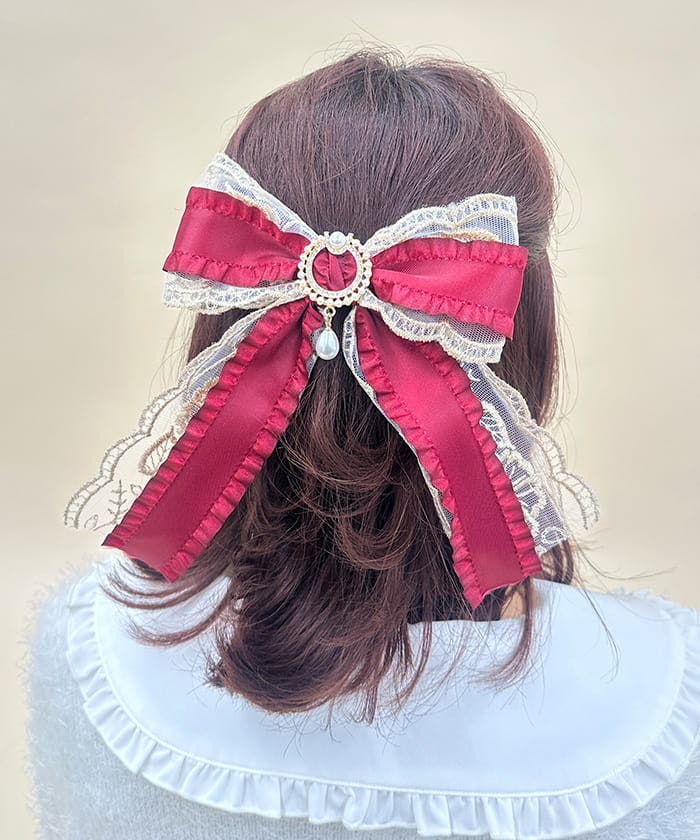 ビジューリボンバレッタ[品番：IGAW0005725]｜axes femme（アクシーズ