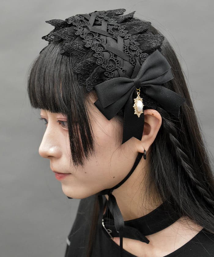 レースアップヘッドドレス[品番：IGAW0005699]｜axes femme