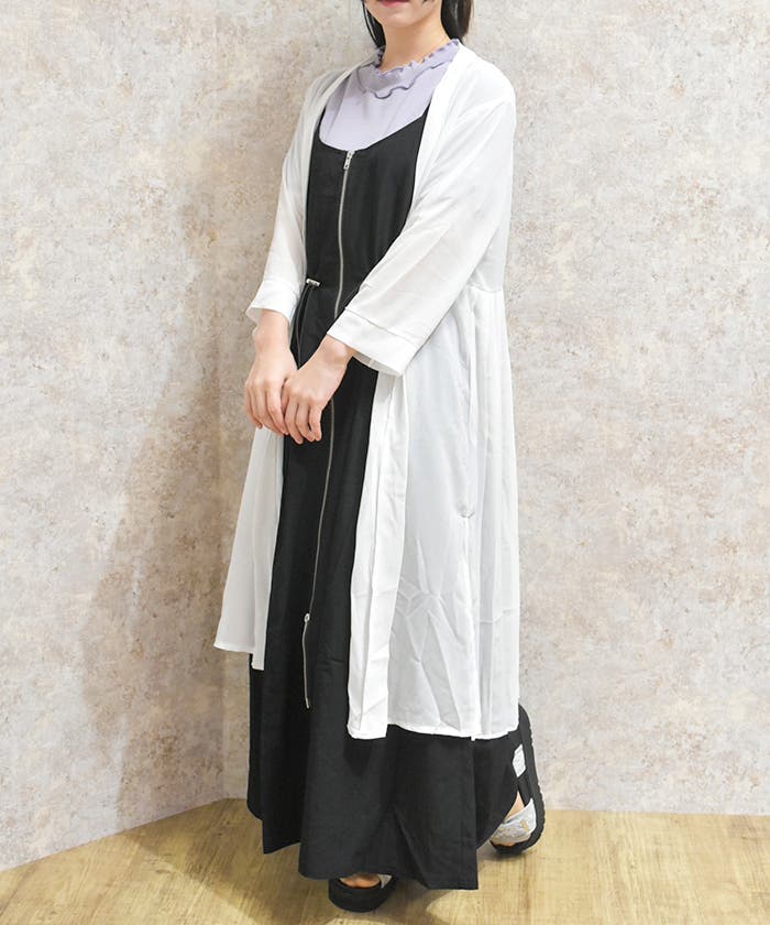 シフォンロングカーデ カーディガン シフォンロングカーディガン レディース : ZOZOTOWN