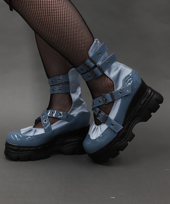 ベルトデザイン厚底シューズ[品番：IGAW0006702]｜axes femme