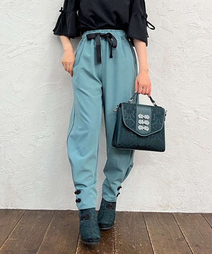 チャイナボタンラインパンツ[品番：IGAW0003806]｜axes femme