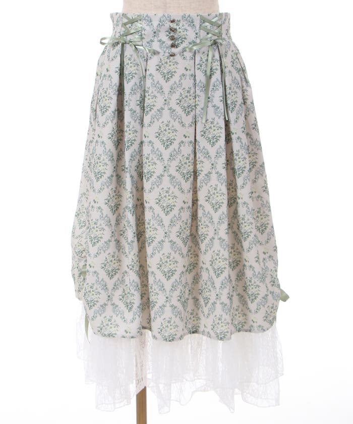 ブロッサム柄ドロストスカート[品番：IGAW0002946]｜axes femme