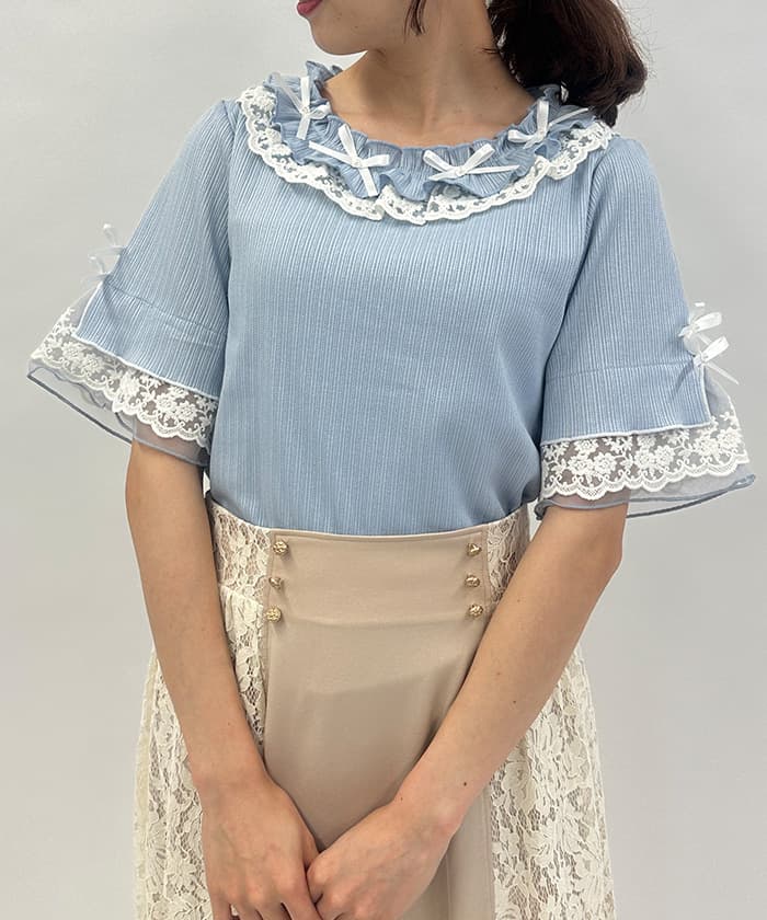 Areeam ブラウス シャツ フリルリボンブラウス レディース