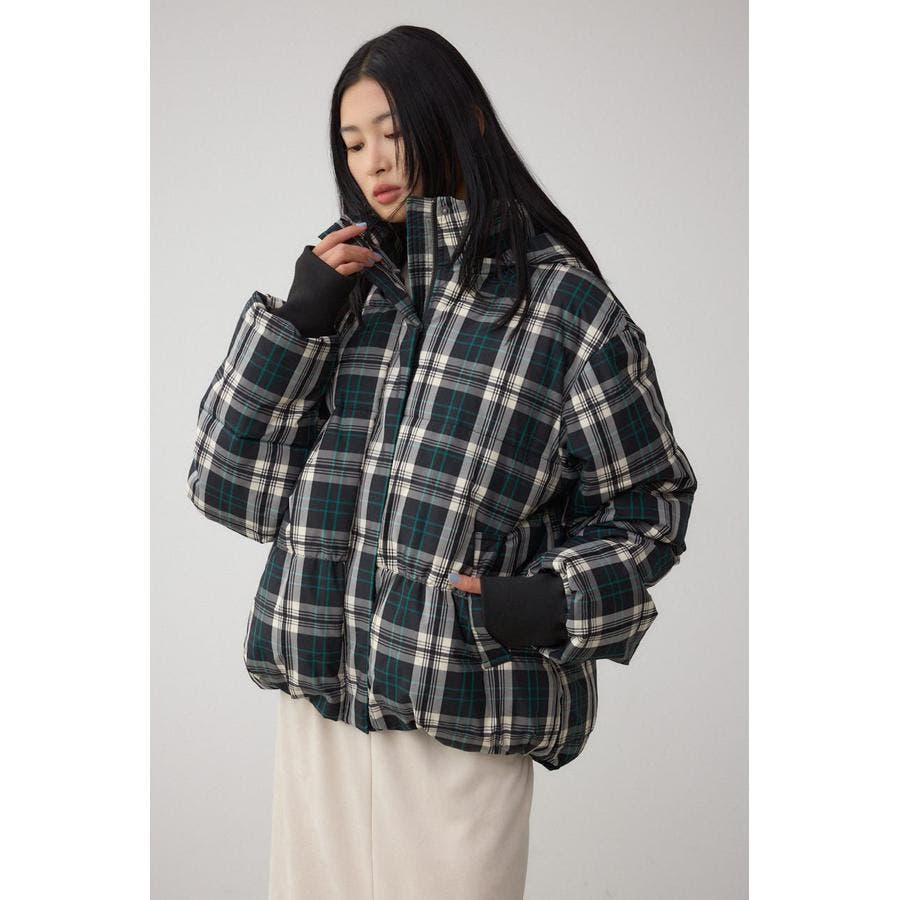 B-HEAT フード付き中綿チェックジャケット[品番：AZLW0024047]｜AZUL
