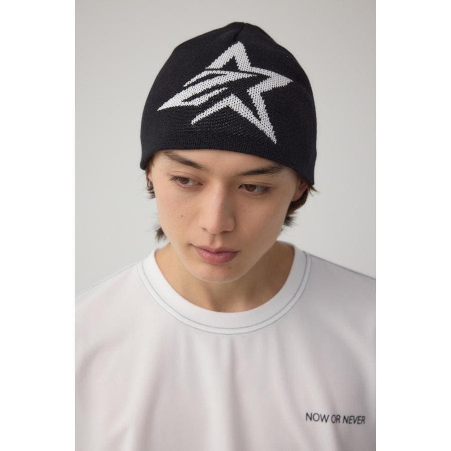 mix color high neck zip knit | NKNIT