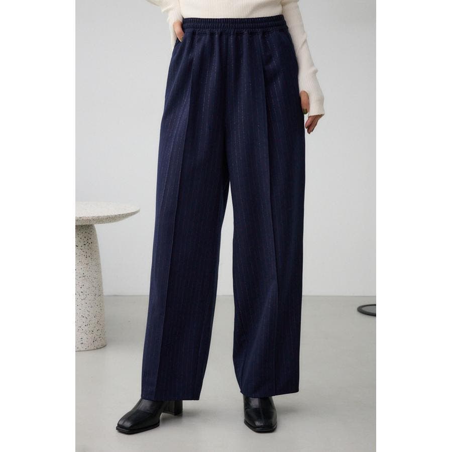 MOUSSY moussy ストライプパンツ 柄ホワイト -ファッション通販