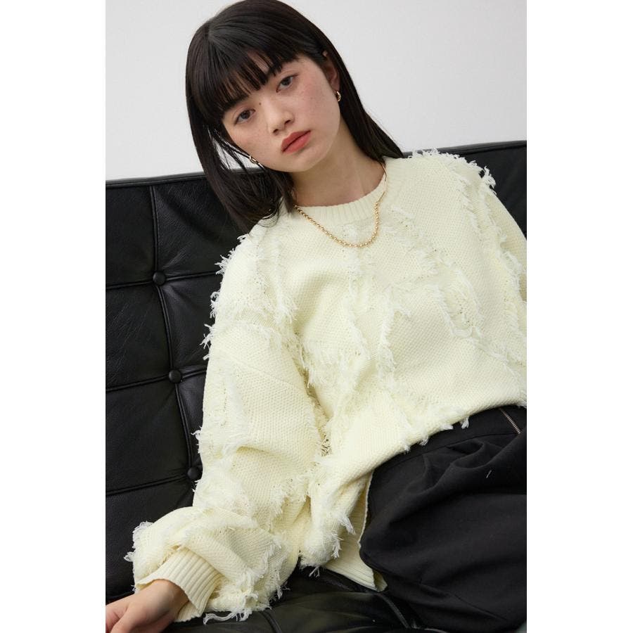 フリンジニットトップス[品番：AZLW0023126]｜AZUL BY MOUSSY