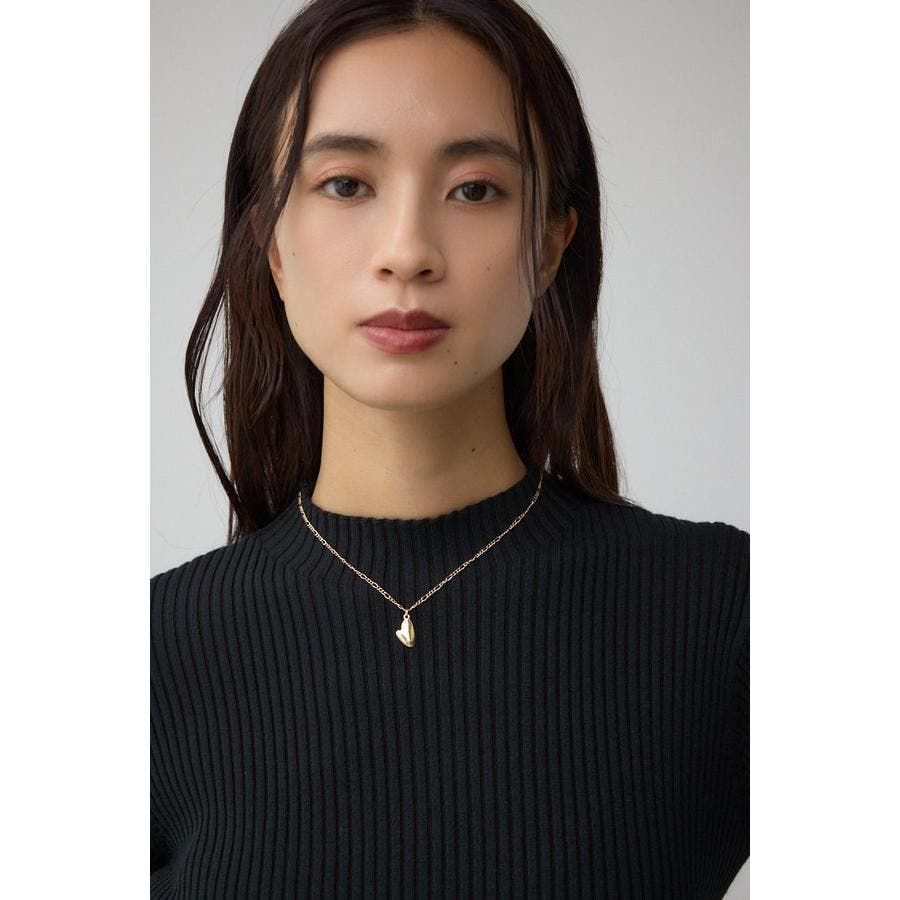 フィガロチェーンハートトップステンレスネックレス[品番