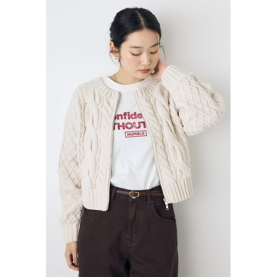 ダブルジップニットカーディガン[品番：AZLW0024846]｜AZUL BY MOUSSY