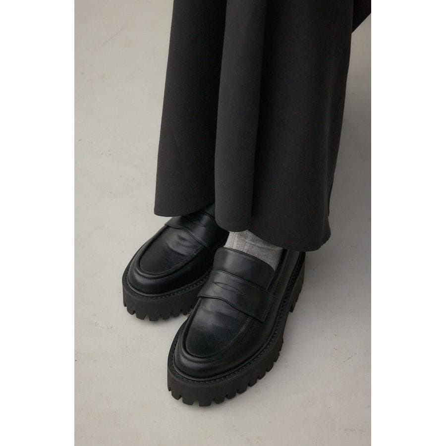 厚底　2WAY プラットフォーム　ローファー ブラック　S AZUL BY MOUSSY | プラットフォームローファー (ローファー