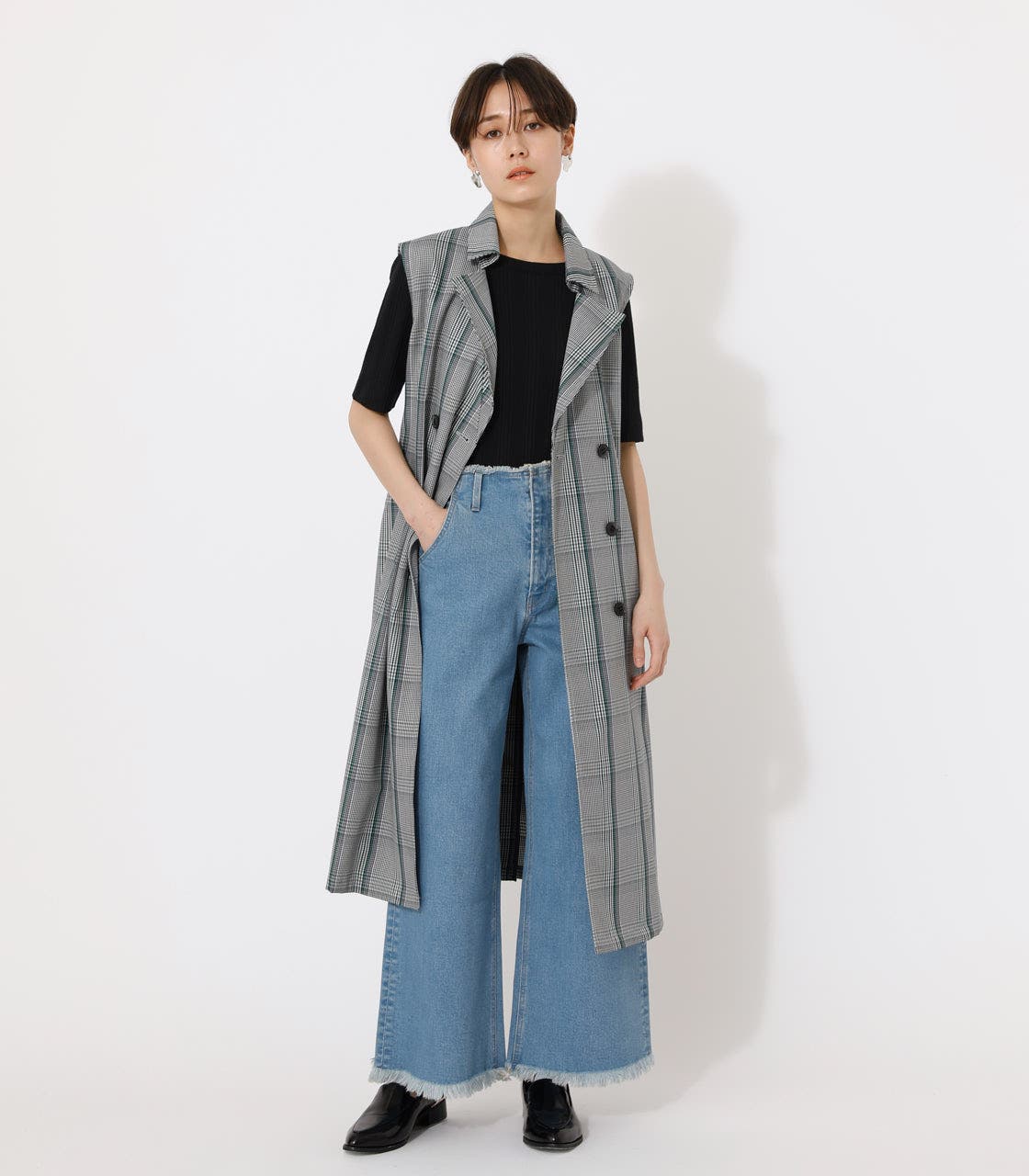 LOOSE TRENCH VEST/ルーズトレンチベスト[品番：AZLW0017104]｜AZUL BY