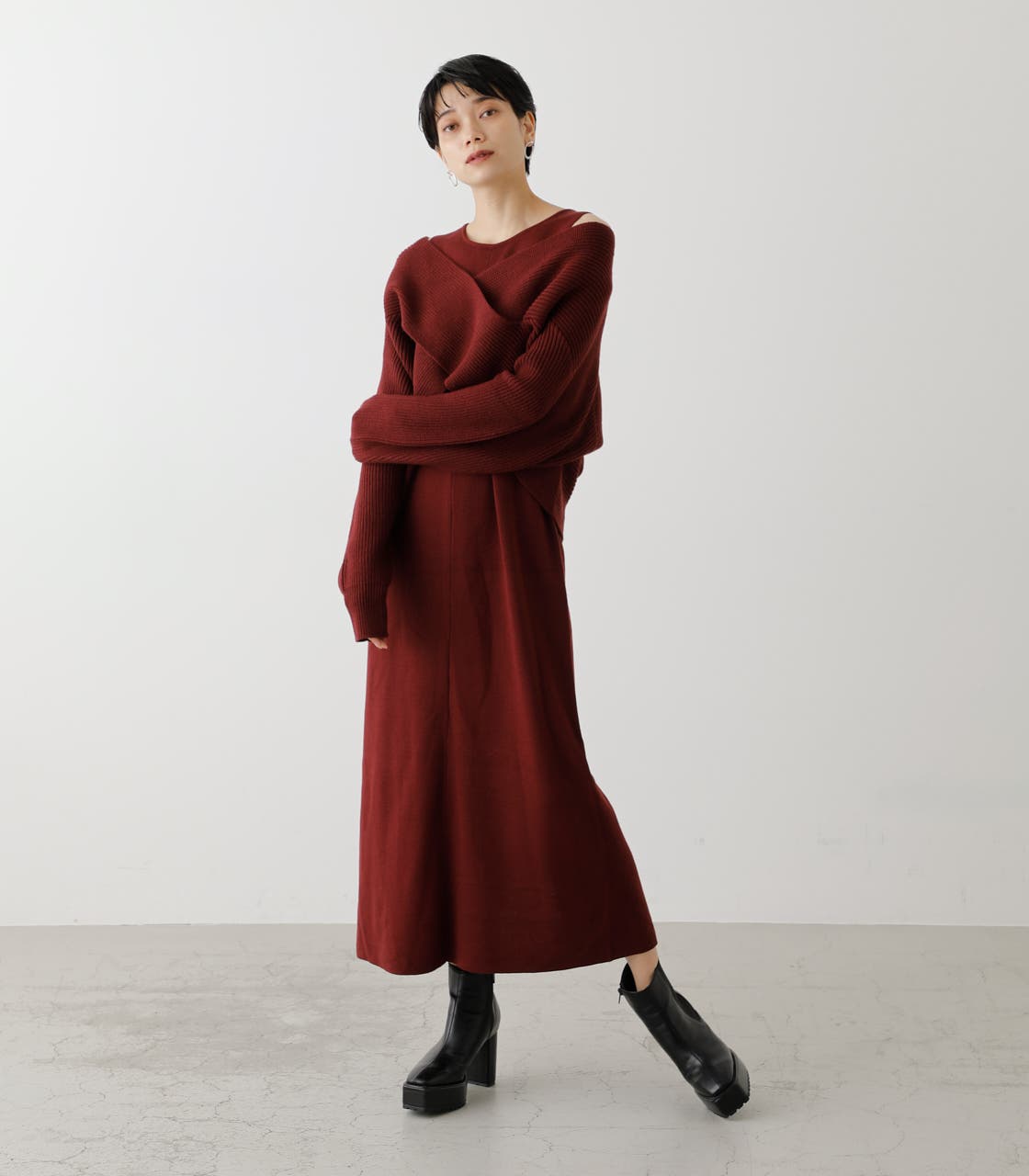 TWIST LAYERED ONE-PIECE/ツイストレイヤードワンピース[品番