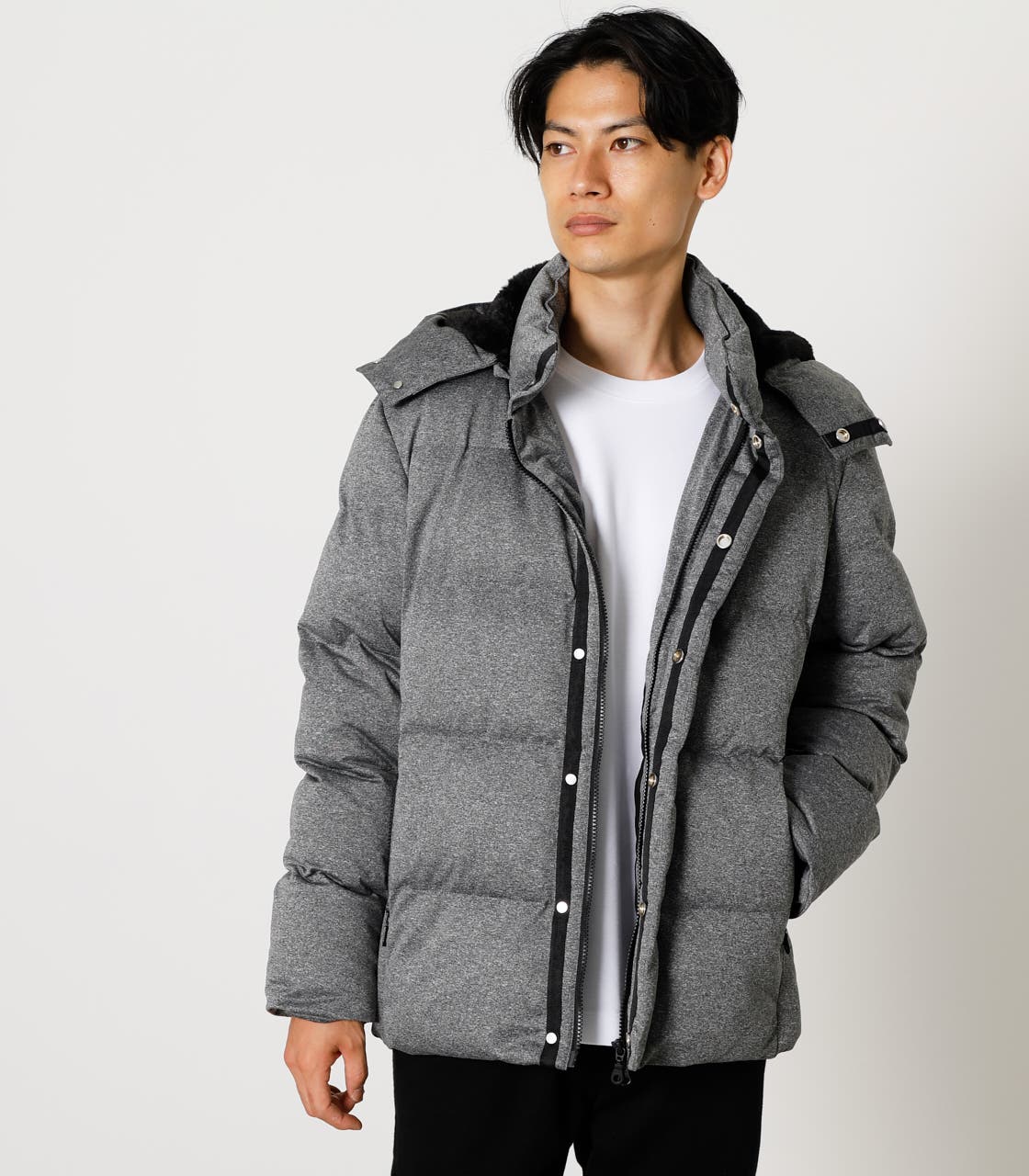 【美品】plllllleeeasse warm-up jacket GRAY TIMBERWOLF STRETCH BLOUSON[品番：AZLW0017908]｜AZUL BY MOUSSY