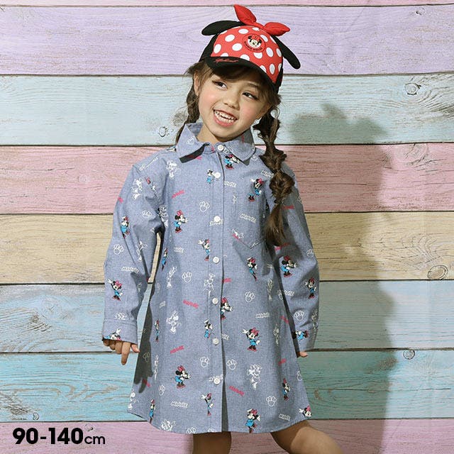 ディズニー 総柄シャツワンピース 9239K[品番：BYDK0006523]｜BABYDOLL