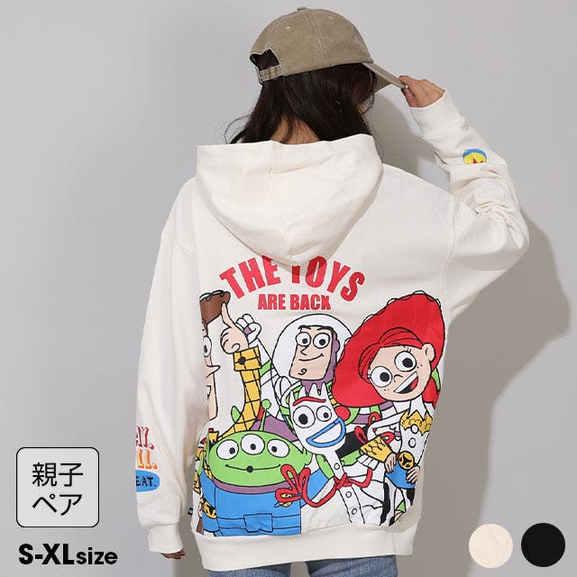 親子お揃い ディズニー トイ・ストーリー バックプリントパーカー