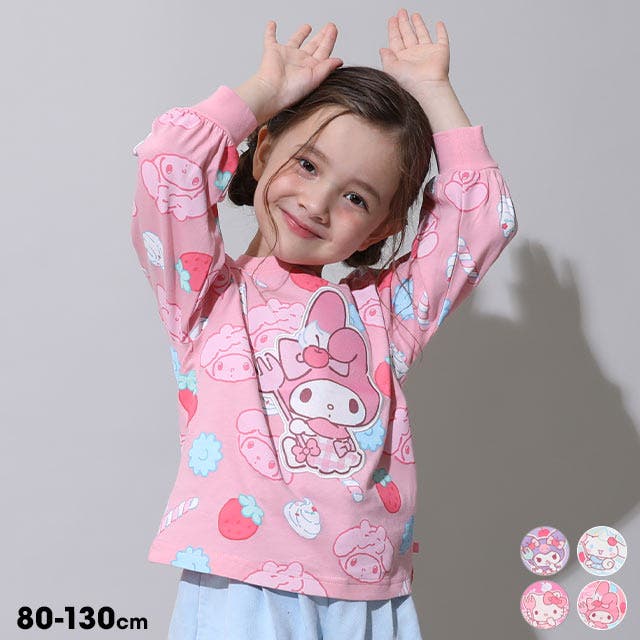 サンリオ スイーツ総柄ロンT 1038K[品番：BYDK0007632]｜BABYDOLL