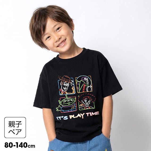 親子お揃い ディズニー トイ・ストーリー ラインアートTシャツ 1592K