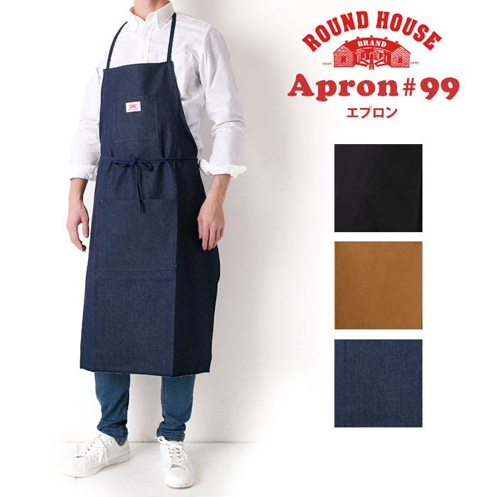 70s～ ROUND HOUSE エプロン付き オーバーオール 32インチ ROUND HOUSE ラウンドハウス エプロン #99[品番：BCYW0005486