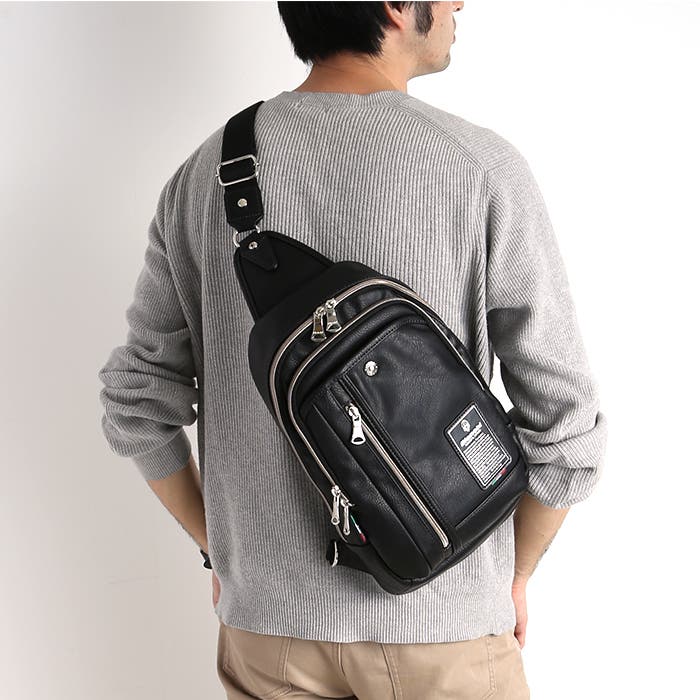 Bianchi ビアンキ TBPI-12 PUレザー ボディバッグ[品番：BCYW0007726