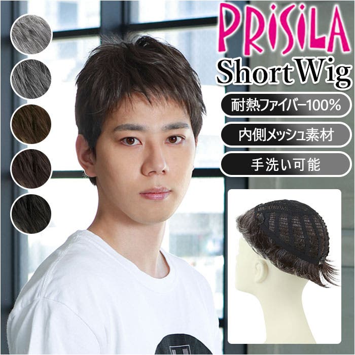 プリシラ 男性用5分ウィッグ レイヤーショート GB-22[品番