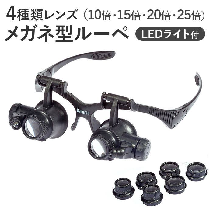 ルーペ メガネ型 LED付き pmy9892gj[品番：BCYW0020506]｜BACKYARD