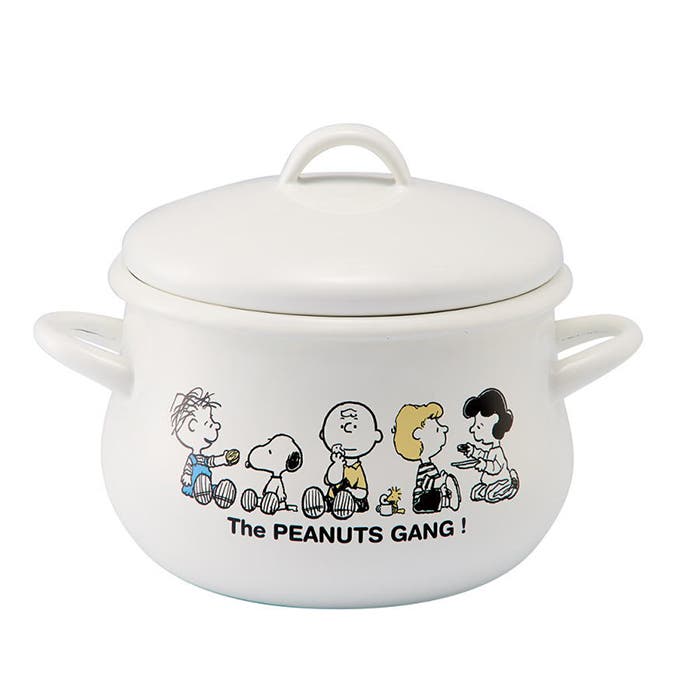 スヌーピー ホーロー両手鍋16cm[品番：BCYW0024949]｜BACKYARD FAMILY